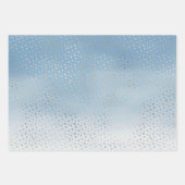 Gold Stars Moons Blue Ombre Geschenkpapier Set (Vorderseite 2)