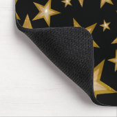 Gold Stars Mousepad schwarz (Ecke)