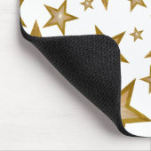 Gold Stars Mousepad weiß (Ecke)