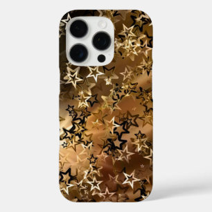 Gold Stars Muster iPhone 16 Pro Hülle