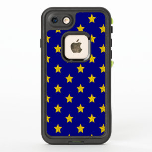 Gold Stars Muster, Navy Blue, Exklusiv