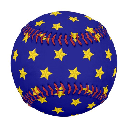 Gold Stars Muster, Navy Blue, Exklusiv Baseball (Rückseite)