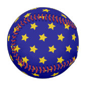 Gold Stars Muster, Navy Blue, Exklusiv Baseball (Vorderseite Links)