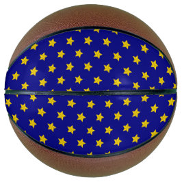 Gold Stars Muster, Navy Blue, Exklusiv Basketball