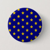 Gold Stars Muster, Navy Blue, Exklusiv Button (Vorderseite)
