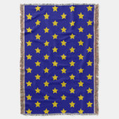 Gold Stars Muster, Navy Blue, Exklusiv Decke (Vorderseite Vertikal)
