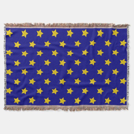 Gold Stars Muster, Navy Blue, Exklusiv Decke (Vorderseite)