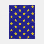 Gold Stars Muster, Navy Blue, Exklusiv Fleecedecke (Vorderseite)