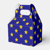 Gold Stars Muster, Navy Blue, Exklusiv Geschenkschachtel (Rückseite)