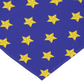 Gold Stars Muster, Navy Blue, Exklusiv Kurzer Tischläufer (Ecke)