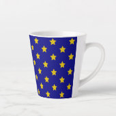Gold Stars Muster, Navy Blue, Exklusiv Milchtasse (Rechts)