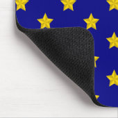Gold Stars Muster, Navy Blue, Exklusiv Mousepad (Ecke)
