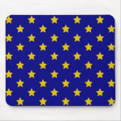 Gold Stars Muster, Navy Blue, Exklusiv Mousepad (Vorne)