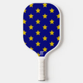 Gold Stars Muster, Navy Blue, Exklusiv Pickleball Schläger (Vorderseite)