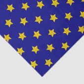 Gold Stars Muster, Navy Blue, Exklusiv Seidenpapier (Ausschnitt)