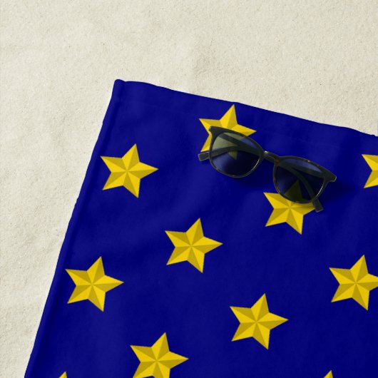 Gold Stars Muster, Navy Blue, Exklusiv Strandtuch (Beispiel)