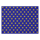 Gold Stars Muster, Navy Blue, Exklusiv Tischdecke (Vorderseite (Horizontal))