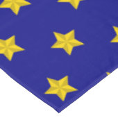 Gold Stars Muster, Navy Blue, Exklusiv Tischdecke (Schrägansicht)
