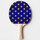 Gold Stars Muster, Navy Blue, Exklusiv Tischtennis Schläger (Vorderseite)