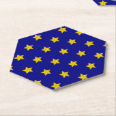 Gold Stars Muster, Navy Blue, Exklusiv Untersetzer (angewinkelt)