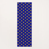 Gold Stars Muster, Navy Blue, Exklusiv Yogamatte (Rückseite)