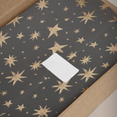 Gold Stars Navy Sky Trendy Starry Pattern Seidenpapier