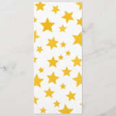 gold stars on white background menükarte (Rückseite)