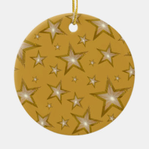 Gold Stars Ornament Rundgold