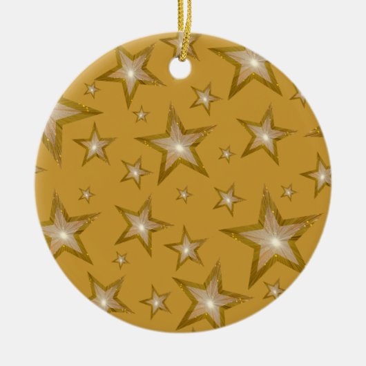 Gold Stars Ornament Rundgold (Vorne)