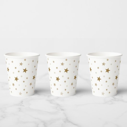 Gold Stars Paper Cups Pappbecher (Multi)