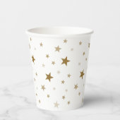 Gold Stars Paper Cups Pappbecher (Vorderseite)