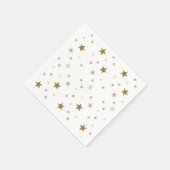 Gold Stars Paper Napkins Serviette (Ecke)