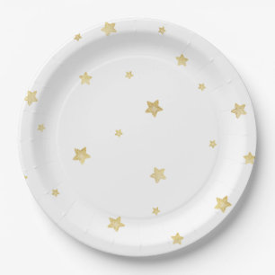 Gold Stars Pappteller