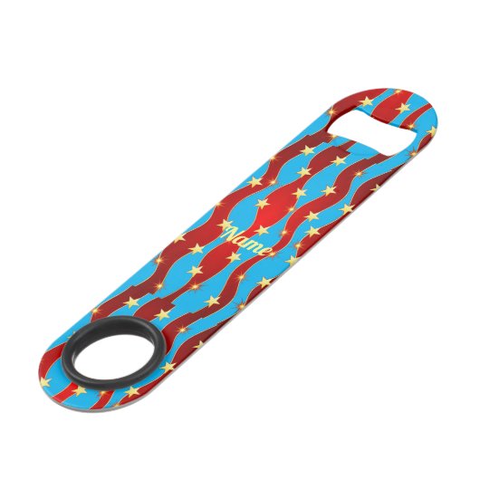 Gold Stars Patriotic Sky Thunder_Cove Speed Flaschenöffner (Rückseite Schrägansicht)