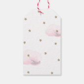 Gold Stars & Pink Clouds Kinderdusche Vielen Dank Geschenkanhänger (Rückseite)