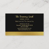 *~* Gold Stars PINK Lashes Brows Extensions Girly Visitenkarte (Rückseite)