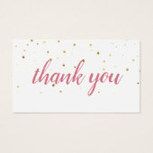 Gold Stars Pink Watercolor Danke für den Rabatt (Vorderseite)