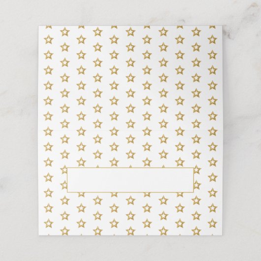 Gold Stars Platzkarte (Außenseite Aufgefaltet)