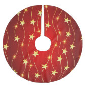 Gold Stars Polyester Weihnachtsbaumdecke (Vorderseite)
