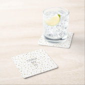 Gold Stars Rechteckiger Pappuntersetzer (Vor Ort)