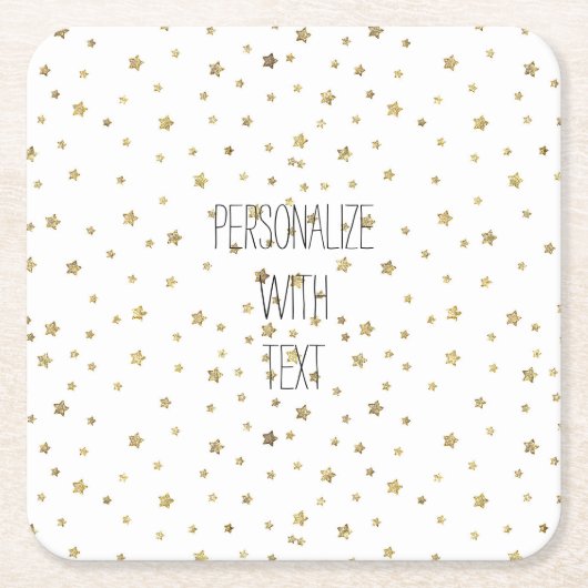 Gold Stars Rechteckiger Pappuntersetzer (Vorderseite)