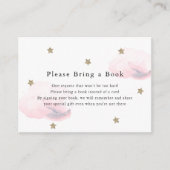 Gold Stars & Rosa Wolken Bitte eine Book Card mitb Begleitkarte (Vorderseite)
