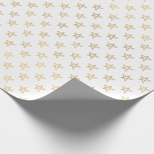Gold Stars Shine Bright Geschenkpapier (Ecke)