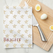 Gold Stars Shine Bright Geschirrtuch (Viertel Falte)