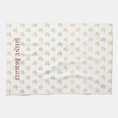 Gold Stars Shine Bright Geschirrtuch (Horizontal)