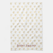 Gold Stars Shine Bright Geschirrtuch (Vertikal)