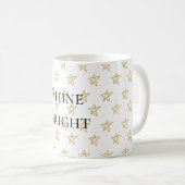 Gold Stars Shine Bright Kaffeetasse (VorderseiteRechts)