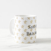 Gold Stars Shine Bright Kaffeetasse (Vorderseite Links)