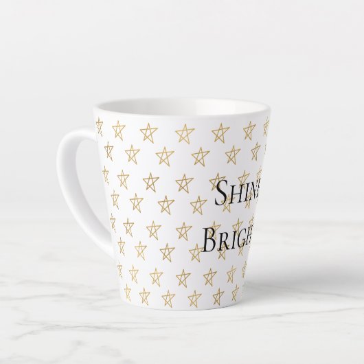Gold Stars Shine Bright Milchtasse (Linke Ecke)