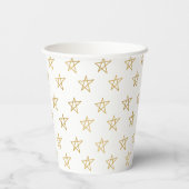 Gold Stars Shine Bright Pappbecher (Rückseite)